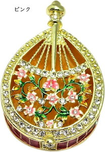 琵琶 ジュエリー収納 ジュエリーケース 置物 トリンケットボックス 可愛い 宝石飾り 宝石箱 小物入れ アクセサリー収納 イヤリング リング カップル 女の子 娘 彼女 インテリア 雑貨 プレゼ