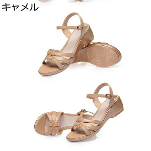 サンダル ウェッジヒール レディース 大きいサイズ クロスストラップ オープントゥ クッション性 婦人 細めストライプ カジュアル レザーサンダル 美脚 お母さん 中高齢者 大きいサイズ