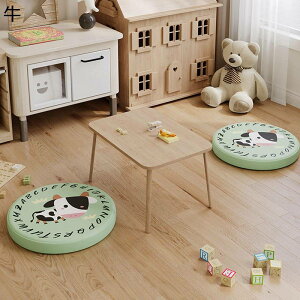 椅子のクッション PU革 円形 丸い ざぶとん 座布団 極厚 PUレザー 動物柄 子供部屋 キッズ ソファー・椅子・車椅子用 厚い 体圧分散 ソフト 可愛い インテリア 腰枕 弾力 瞑想用 ヨガ お昼寝