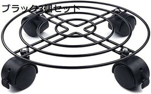 直径27CM 金属製 移動花台 植木鉢台 鉢置台 キッチン台 3個セット フラワースタンド 鉢受プレート 床保護 掃除楽に 移動便利 モバイル ホイールケアブレーキ付き 耐加重60kg