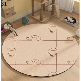 円形ラグ ペットマット ペット用おしっこマット フローリングカーペット 丸型 すべり止め 噛む予防 床保護 漏れ防止 大判 フリーカット 小型犬 中型犬 大型犬 子様/お年寄り/ペット 洗濯機洗える