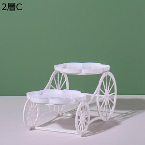 ケーキスタンド 自転車 2層 北欧風 果物収納 自転車 菓子皿 デザート展示スタンド デザートスタンド 寿司 フルーツ入れ 室内装飾収納トレイ アフタヌーンティー キッチン ハロウィン用 感謝