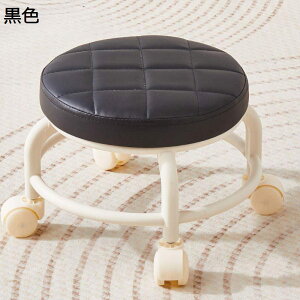 オットマン 合皮 キャスター付き 丸椅子 マルチスツール 脚付き ロースツール ラウンドスツール 厚手 低い椅子 回転 足置き 靴交換スツール 軽量 組立簡単 多機能 フットレストスツール オ