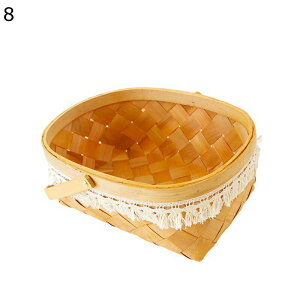 藤編みかご 竹籠 竹かご 収納ケース 編まれた 天然素材 蓋付きバスケット カゴ収納 藤かご バスケット パンかご パンバスケット 収納バスケット 収納用品 野菜バスケット お菓子皿 キッチン