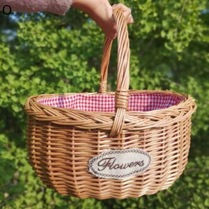 藤編みかご 取っ手付き 野菜バスケット カゴ収納 藤かご バスケット ピクニックバスケット パンかご インテリア ブレッドケース フルーツ 収納 洗えるバスケット パンバスケット 野菜 お菓