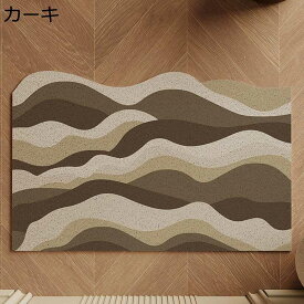 玄関マット ドアマット PVC 波 海 足ふきマット 汚れ落とし キッチン 室内 室外 ルーム 水洗える 滑り止め付 耐久性 傷防止 カットできる 廊下敷き玄関マット ロボット掃除機対応 耐磨耗性