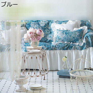 ソファカバー 花柄 ソファーカバー スカラップ マルチカバー 3人掛け 2人掛け ヴィンテージ 傷 汚れ防止 フリル 欧米風 長方形 肘かけあり チェアカバー ボタニカル テーブルクロス 季節問わ
