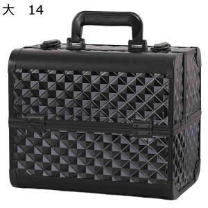 コスメ収納ボックス 持ち手付き 引出し2段 大容量 携帯便利 コスメ収納 メイクケース 化粧ボックス メイク用品収納 化粧箱 機能的ケース 整理 コスメボックスワイド 小物整理 多用ケース 旅