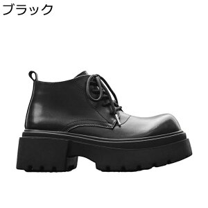 ワークブーツ メンズ レースアップ ショートブーツ 太めヒール アンクルブーツ 4cmヒール 四季 耐久 履き心地よい コンフォート フォーマル 男性 トレッキング バイク ツーリング 厚底靴