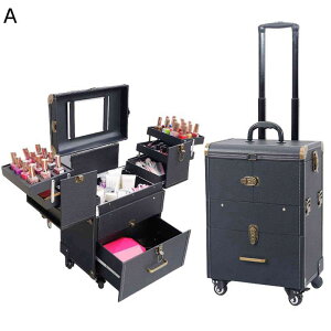 コスメボックス キャスター付き メイクケース 美容師用 スーツケース型 メイクケース 出張 コスメボックス メイクボックス ツールボックス 特大 化粧箱 旅行出張用 通勤 便利 携帯便利 耐久