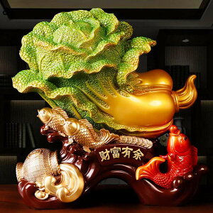 キャベツの飾り 斬新な野菜の装飾 デスクプラント デスクデコレーション オフィスのデスク装飾 家のアクセントの装飾 中国風水置物 オフィスの装飾 絶妙なキャベツの置物 天然樹脂 店舗装