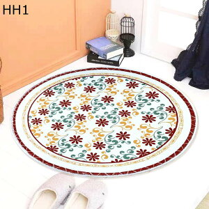 大判 円形マット ラグ デスクチェアマット 防臭防滑 ペルシャ風 ゲーミングチェアマット チェアマット 床保護マット エスニック おしゃれ 静電気防止 フロアマット 防音マット 机下/椅子/フ