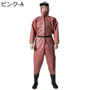チェストハイウェーダー 全身タイプ 胴長 フード付き つなぎ 釣りスーツ 防水ズボン 大雨対策 水回り 雨道 レインブーツ ラジアル 渓流 川 海 田植え 水仕事 滑り止め 防水透湿 防汚 ヒップ