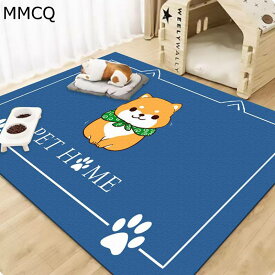 ペットマット 可愛い柄 トイレ下敷きマット PU革 PVC 防水 防汚 拭ける 大判 フローリングカーペット 床暖房対応 抗菌 滑らない 怪我防止 ケージ用 繰り返し使える フリーカット