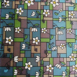 ガラスフィルム 窓目隠し ステンドグラス 窓用 シール 水で貼る プライバシーフィルム 紫外線カット 遮光断熱 ガラス飛散防止 リメイク ガラス 窓フィルム 寝室 トイレ 喫茶店 食器棚