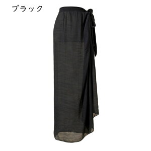 ビーチスカート ロング丈 アンクル丈 ひも付き レディース ビキニカバー 水着カバー 体型カバー 欧米風 ハワイ風 豹柄 ヒョウ 葉柄 ゼブラ 無地 セクシー かわいい 着痩せ ブラウズ 温泉、水