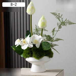 造花 花束 造花グリーン 荷 ハス 装飾花 フェイク花 本物そっくり アートフラワー フラワーアレンジメント 枯れないグリーン おしゃれ モダン 北欧 ガーデン飾り 装飾置物 贈り物 写真撮影