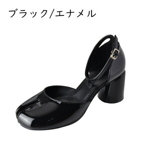 足袋パンプス レディース アンクルストラップ セパレート式 サンダル 太めヒール エナメル ローファー 美脚 春夏秋 防滑 甲高 柔軟性 上履き 蒸れない 歩きやすい 冠婚葬祭 ビジネス 日常 レ
