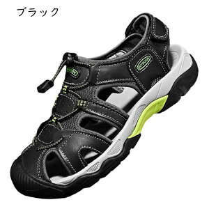 アウトドアサンダル スエード 24-29.0cm サンダル 本革 メンズ スポーツサンダル マジックテープ ドライバーサンダル おしゃれ 水陸両用 サマーシューズ 防滑 吸汗 速乾 通気 水陸両用 外