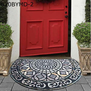 玄関マット 室外内 北欧風 半円 大きめ 滑り止め加工 ドアマット 洗える 汚れ落とし 防ダニ加工 泥落とし お手入れ簡単 柔らか 耐磨耗 簡単に掃除 廊下 洗面所 業務用 家庭用 雨 雪