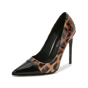 豹柄パンプス ヒョウ柄 28cmまで レディース ポインテッドトゥ ハイヒール ピンヒール 欧米風 パッチワーク 欧米風 セクシー 派手 夜店 女装 メンズ エレガント 春夏秋 柔らかい 痛くない 美