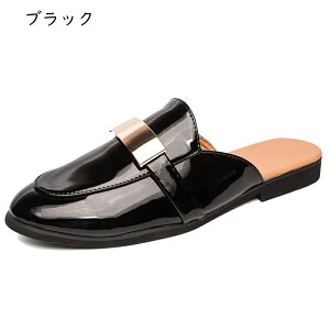 ビジネススリッパ かかとなし メンズ フォーマル サボサンダル エナメル 紳士靴 キラキラ 超軽量 フラット 蒸れない ローファー 楽チン デッキシューズ 履き心地 男性 革靴 事務所用 オフィ