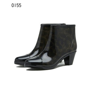 レインブーツ レディース 防水 サイドジッパー レインパンプス ハイヒール 6cmヒール 身長アップ 快適 雨靴 ショートブーツ レインシューズ 梅雨対策 雨具 おしゃれ トレンド 晴雨兼用 ガー