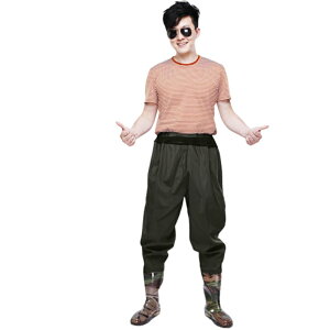 ウェーダー ウェスト丈 長靴 メッシュ 作業靴 防水ずぼん 男女兼用 簡単着脱 ラジアルソール フィッシング 田植え 漁業 農作業 厚底 フィッシングウェーダー ロングブーツ 滑らない 完全防