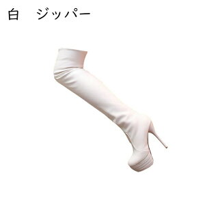 ニーハイブーツ 21.5-27.5cm 大きいサイズ レディース 13.5cm キャバ オーバーニーブーツ 仮装 ジッパー 防水台 ハイヒール セクシー ピンヒール アーモンドトゥ 春夏秋冬 美脚