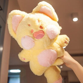 縫い包み 猫 ぬいぐるみ ねこ おもちゃ かわいい キュート 萌え 抱き枕 ふわふわ もちもち もふもふ 添い寝 癒しグッズ ネムネム スーパーソフト 柔らかい ベッドサイド ソファー 女の子 黄色