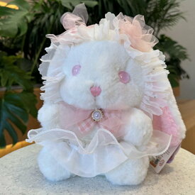ロリータ ぬいぐるみ うさぎ縫いぐるみ 兎 ヘッドドレス リボン Lolita娘 ゴスロリ ドール ふわふわ もふもふ かわいい 抱きまくら 飾り おもちゃ 高弾力 清潔やすい インテリア 安眠 幼児