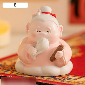 ミニ 可愛い 置物 月下老人 門の神 神像 フィギュア 風水グッズ 縁起物 癒しグッズ お守り 厄除け 魔除け 仏像 樹脂製 ケース飾り 車飾り クリエイティブ インテリア 工芸品 プレゼント オフ