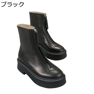 ブーツ レディース 牛革 ジップ付き ショートブーツ 革靴 厚底 カジュアル シンプル 防水 滑り止め 耐摩耗性 アウトドア 秋冬 ライダース 通勤 通学