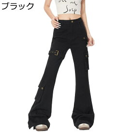 ロングパンツ メンズ レディース シューカット ブーツカット フレアパンツ ベルボトム クリーンフィット S-3XL ストリートファション 無地 デザイン性 ルーズ ゆったり 秋冬