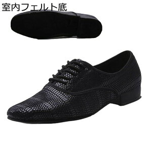 レザー 社交ダンスシューズ 28.0cm ヘビ柄 ローヒール3cm ダンス シューズ 本革 牛革 メンズ 紐 レースアップ 通気性 履きやすい 柔軟性 むれない コンサート用シューズ 練習用 イベント 室内/