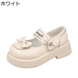 ロリータ 靴 パンプス レディース リポン 厚底 フリル レース アンクルストラップ 甘ロリ ゴスロリ メリージェーン ラウンドトゥ メイド靴 地雷系 サブカル 地下アイドル マット 定番 姫系