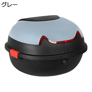 バイク リアボックス バイク用 反射テープ付き 夜間安全 大容量 トップケース ボックス 汎用 着脱簡単 取り付けベース付き 撥水 ヘルメット 収納 ホワイト ブルー イエロー ブラック グリー