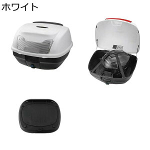 バイク リアボックス リヤボックス リアケース トップケース 大容量 40L ロック付き 反射テープ 背もたれ 汎用 着脱簡単 取り付けベース ヘルメット収納 バイク用 スクーター 撥水 防水 耐衝