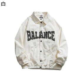 カジュアルジャケット メンズ ジャンパー 折り襟 レタープリント スタジャン アメカジ 無地 シンプル 裾リブ 防風 ヴィンテージ 秋冬着 ワイド ブルゾン モード系 お出かけ 通勤通学 アウター