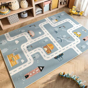 プレイマット カーペット マイクロファイバー 洗えるラグ ラグマット 道路柄 ゲーム やわらか 抗菌防臭 幼稚園 保育園 新生活 ふわっと手触り 丸洗いOK 居間 民泊 室内 室内用 屋内 四季通用