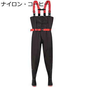 ウェーダー ヒップウェーダー 男女兼用 ヒップブーツ PVC 作業着 釣り用 胸当て付き ウェストベルト 作業 ルアー釣り 大雨対策 フィッシング 軽量 防水防滑 ずり落ち防止 透湿 ラジアル 一体