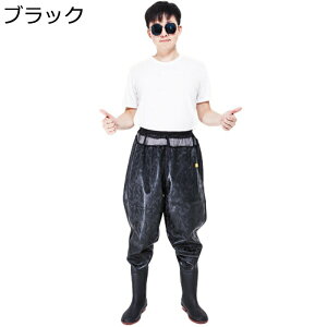 ウェーダー ウェスト丈 長靴 メッシュ 作業靴 防水ずぼん 男女兼用 簡単着脱 ラジアルソール フィッシング 田植え 漁業 農作業 厚底 フィッシングウェーダー ロングブーツ 滑らない 完全防