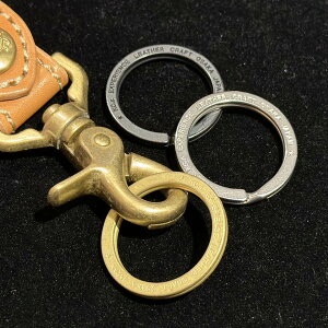 【KC,s】ケーシーズ オリジナルパーツ ダブルリング 二重リング 2重リング 3.2cm 32mm キーリング 金具 ステンレス製 刻印 ロゴデザイン ロゴ入り シルバー ゴールド ブラック 銀 金 黒 おしゃれ