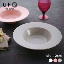 【公式店】【日本製】パスタ皿（M2枚セット）　盛り付けただけで、まるでレストランに行ったかのようなステキなリム皿！UFO BOWL（UFO ボウル）スープボウル ボール くぼみ カフェ食器 おしゃれ かわいい お皿 ケデップ 食洗機対応 ラッピング無料 ギフト 深皿 業務用