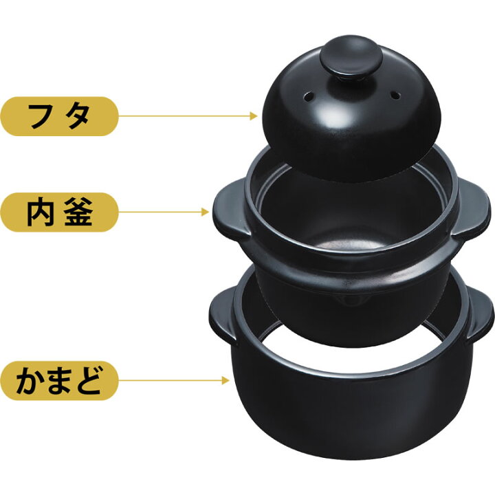 楽天市場】【公式店】【日本製】かまどご飯釜 小（1〜2合炊き）火加減 