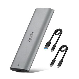 vigoole M.2 SSD P[XSATA/NVMe Ή OtP[XHsv RTL9210B\`bv USB C GN[WUSB3.1 Gen2 10Gbpsf[^]UASPT|[g Trimw 2242/2260/2280 SSDΉ M.2 SSD ϊA_v^ G