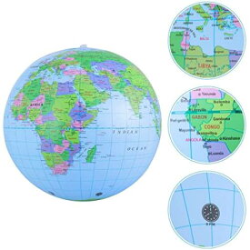 Lanito 地球儀 ビーチボール型 地球儀 地球風船 英文表記 世界地図 空気入れのおもちゃ ラーニングリソーシズ 子供用 学習 球径30cm