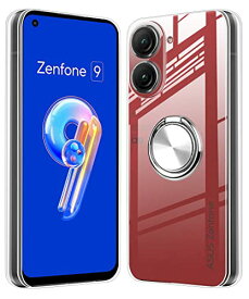 ASUS ZenFone 10 ケース Zenfone 9 ケース クリア リング付き Asus Zenfone9/10 スマホケース 耐衝撃 軽量 薄型 カバー TPU スタンド機能 車載ホルダー対応 擦り傷防止 滑り止め 落下防止 全透明