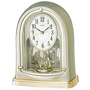 セイコー クロック 置き時計 電波 アナログ 回転飾り 薄金色 パール BY241G SEIKO