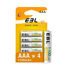 EBL 単4充電池 水素電池 長持ち 充電式 リサイクル使用可能 1100mAh*4本パック AAA電池 低自己放電 長期保存 単四充電池 防災電池 LEDライト おもちゃに適用 じゅでんち 1.2V
